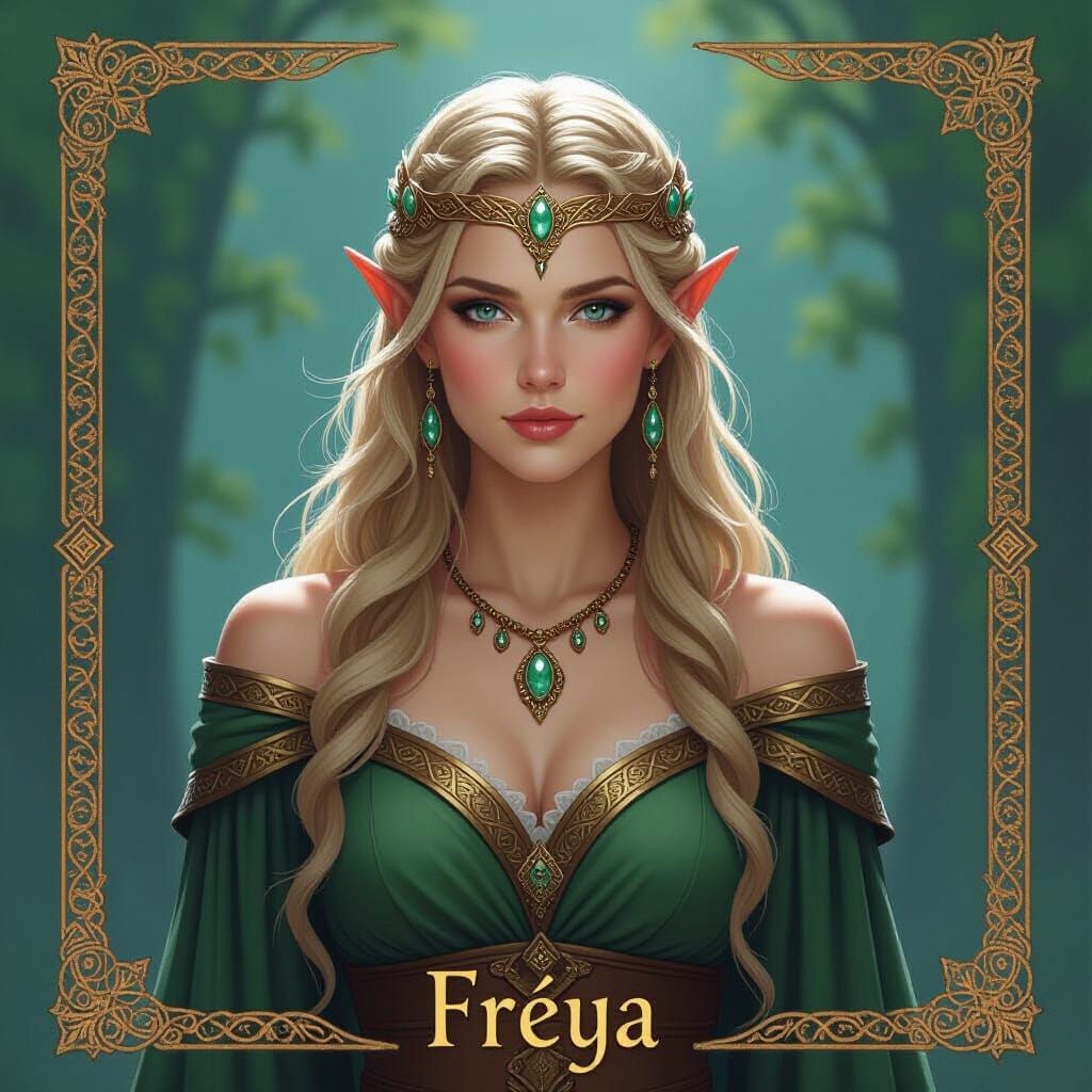 Freyja: Norse Goddess of Beauty in Digital Art