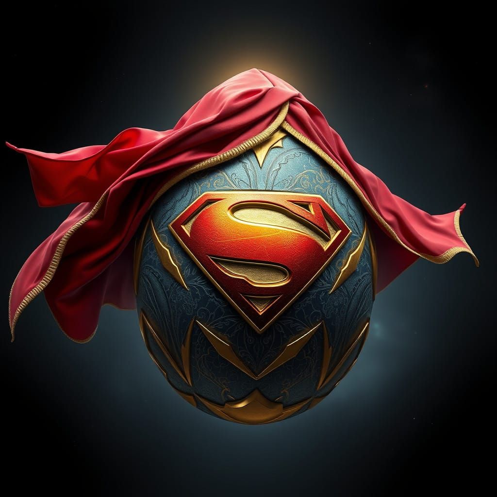 Egg in a Majestic Superman Cloak