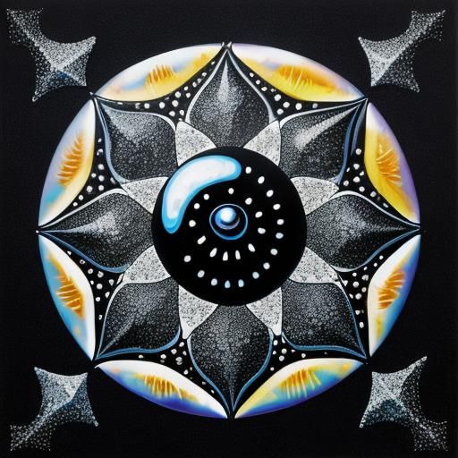 Surreal Abstract Painting: Pearls, Diamonds, Ice