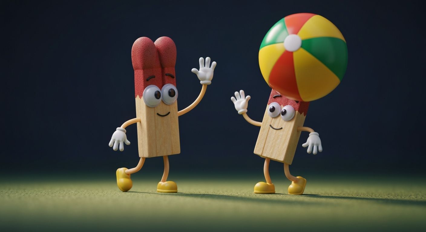 Pixar Style Matchbooks Play Ball