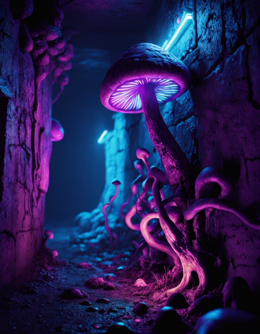 Surreal Aetherpunk Horror Amidst Twisted Graffiti