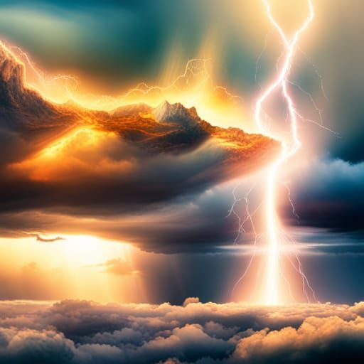 Lightning amoung the clouds