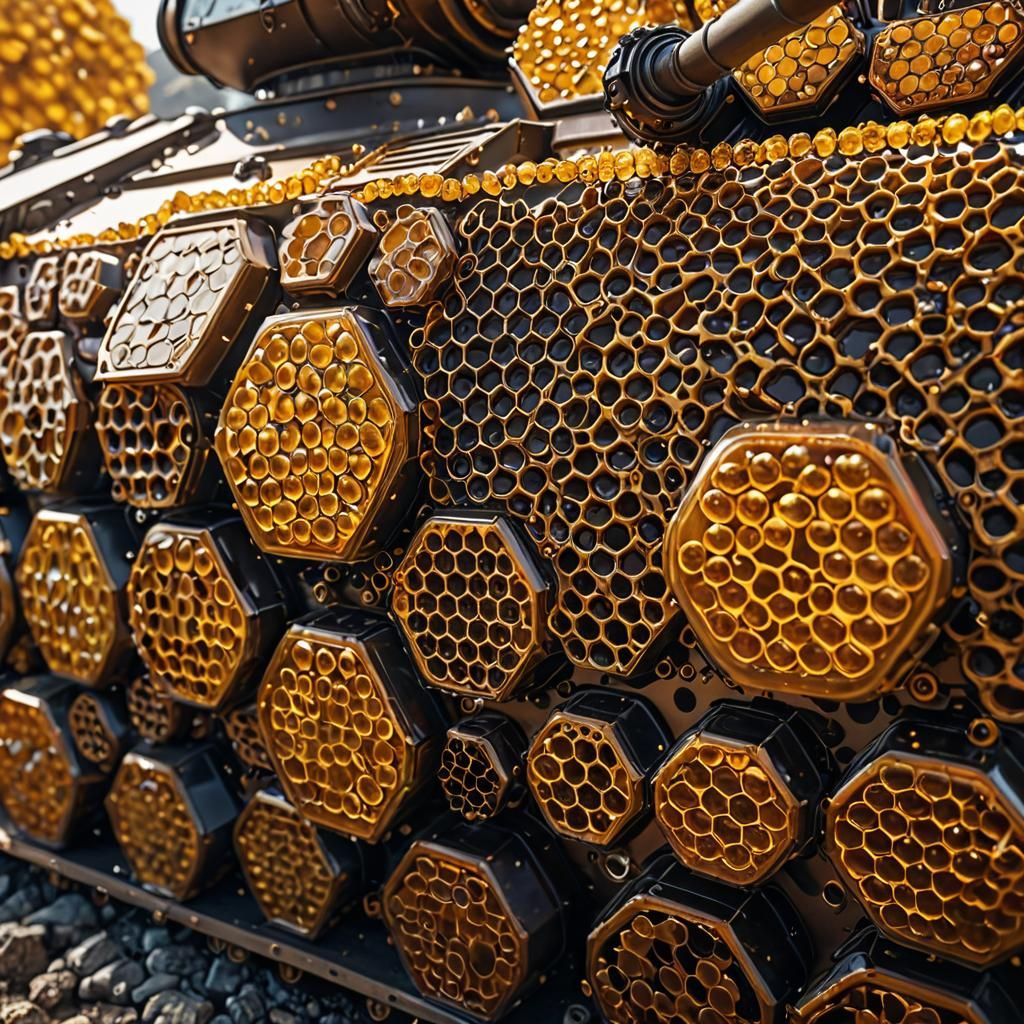 Tank Double Exposure with Honeycomb Armor