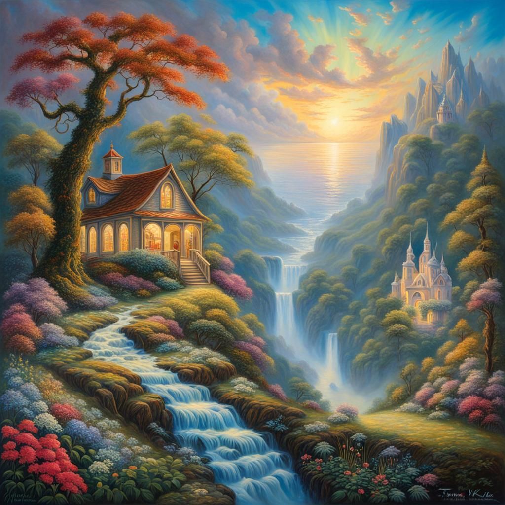 Ethereal Spirit: Surrealist Painting of the Afterlife