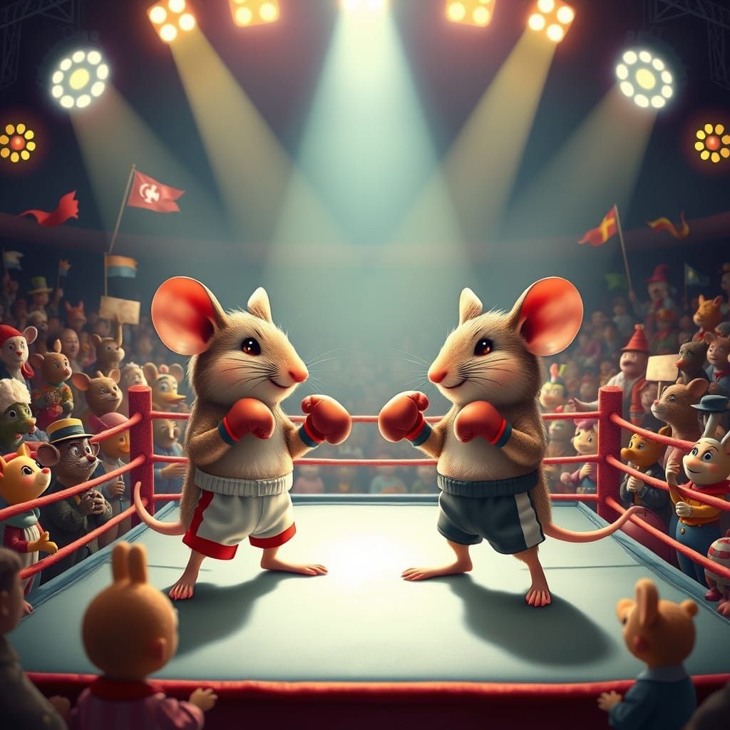 Mice Boxing Ring Match