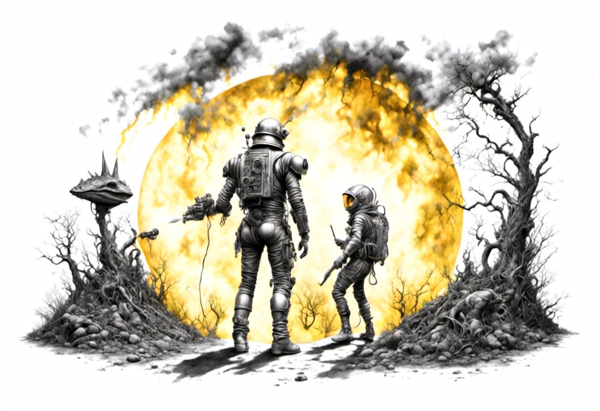 1960s Sci-Fi TV Show Still in Black and White