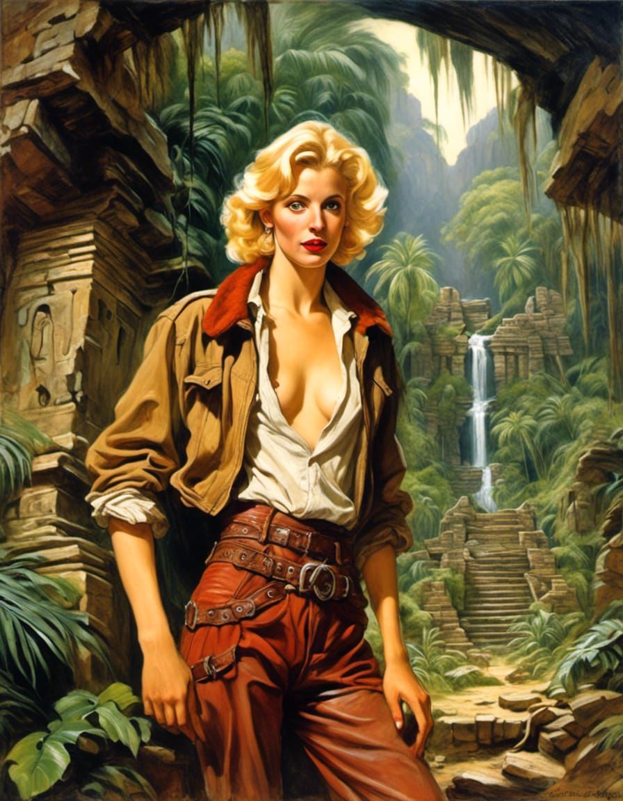 Confident Adventurer Portrait in Painterly Old Style