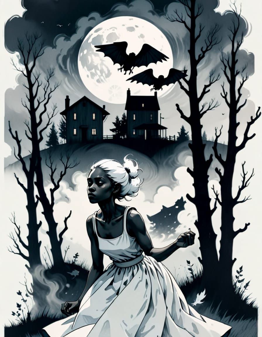 Ethereal Woman Transforms into Smoke in Moody Monochromatic ...