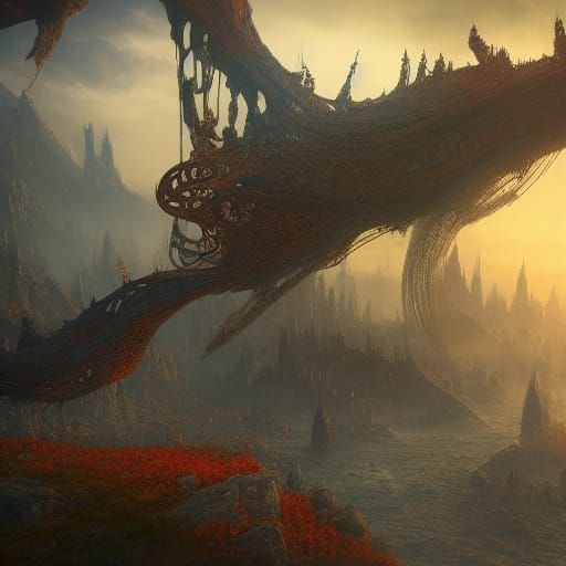 Fantastical Matte Painting with Deep Color and Detail