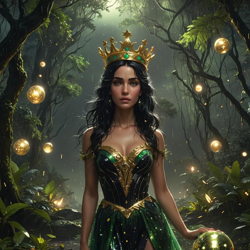Aphrodite in Rainforest: Fantasy Concept Art