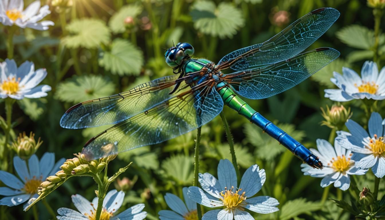 Dragonfly on Flower: Macro Photography Inspired by O'Neill