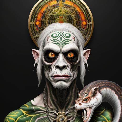 Surreal Fantasy: Tattooed Albino Contortionist