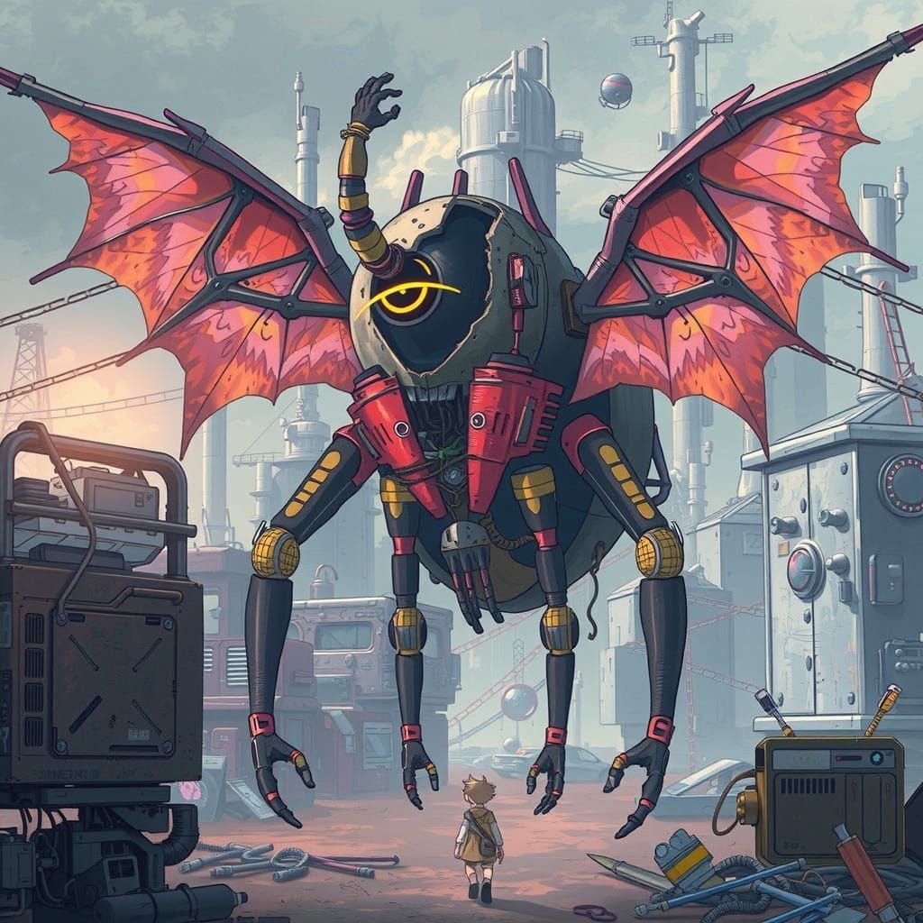 Demon Mechanoid and Boy