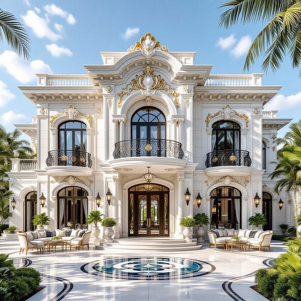 Opulent Diamond Mansion with Lavish Versace Decor