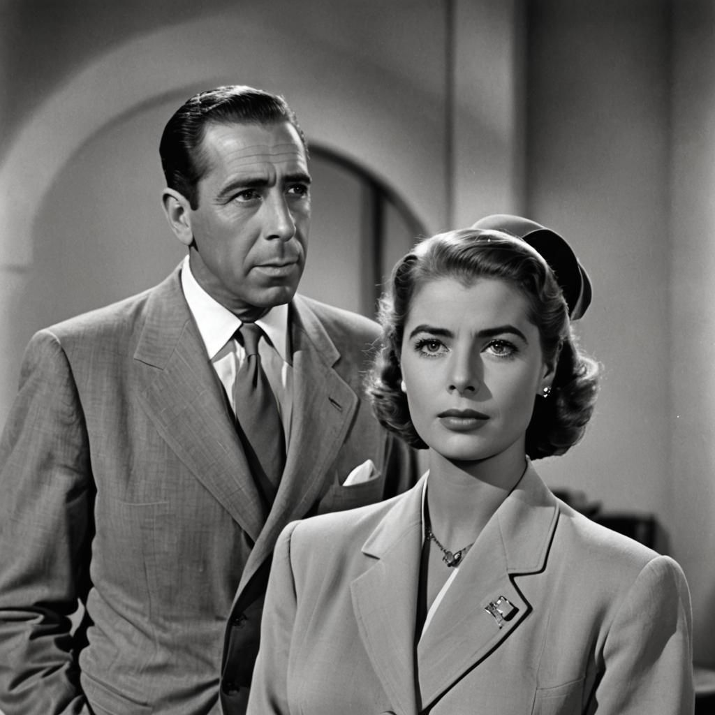 Humorous Casablanca Portrait with Googly Eyes