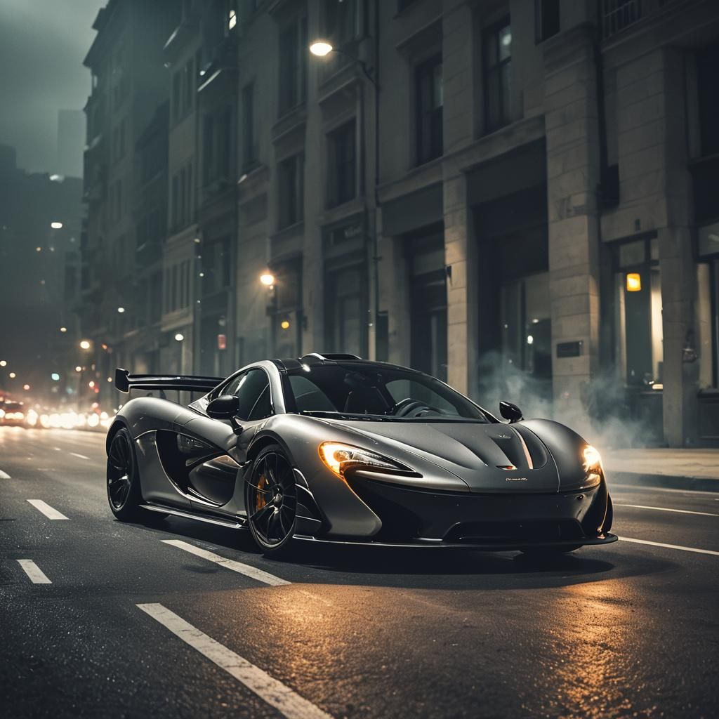 Mclaren P1 in Night City: Cinematic Film Still