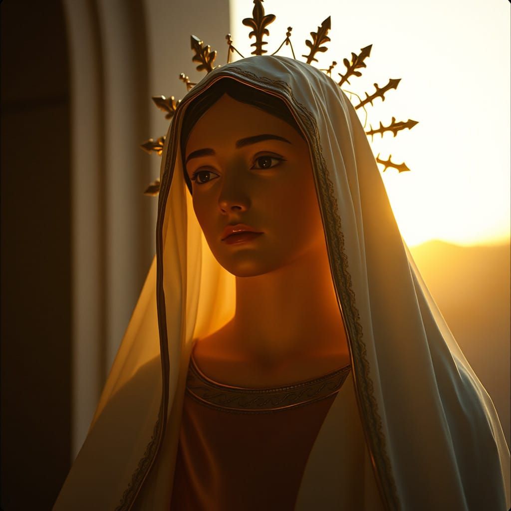 Elegant Lady in Golden Light