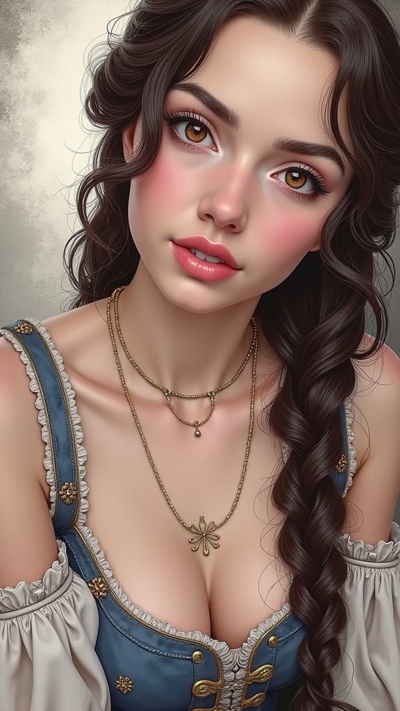 Medieval Lady of the Night in Renaissance Elegance