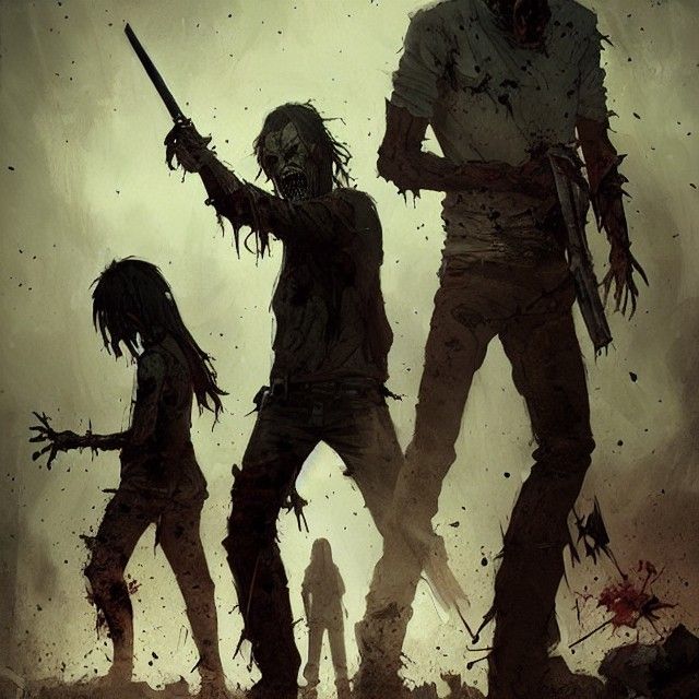 Sinister Zombie in Grim Dark Fantasy Style