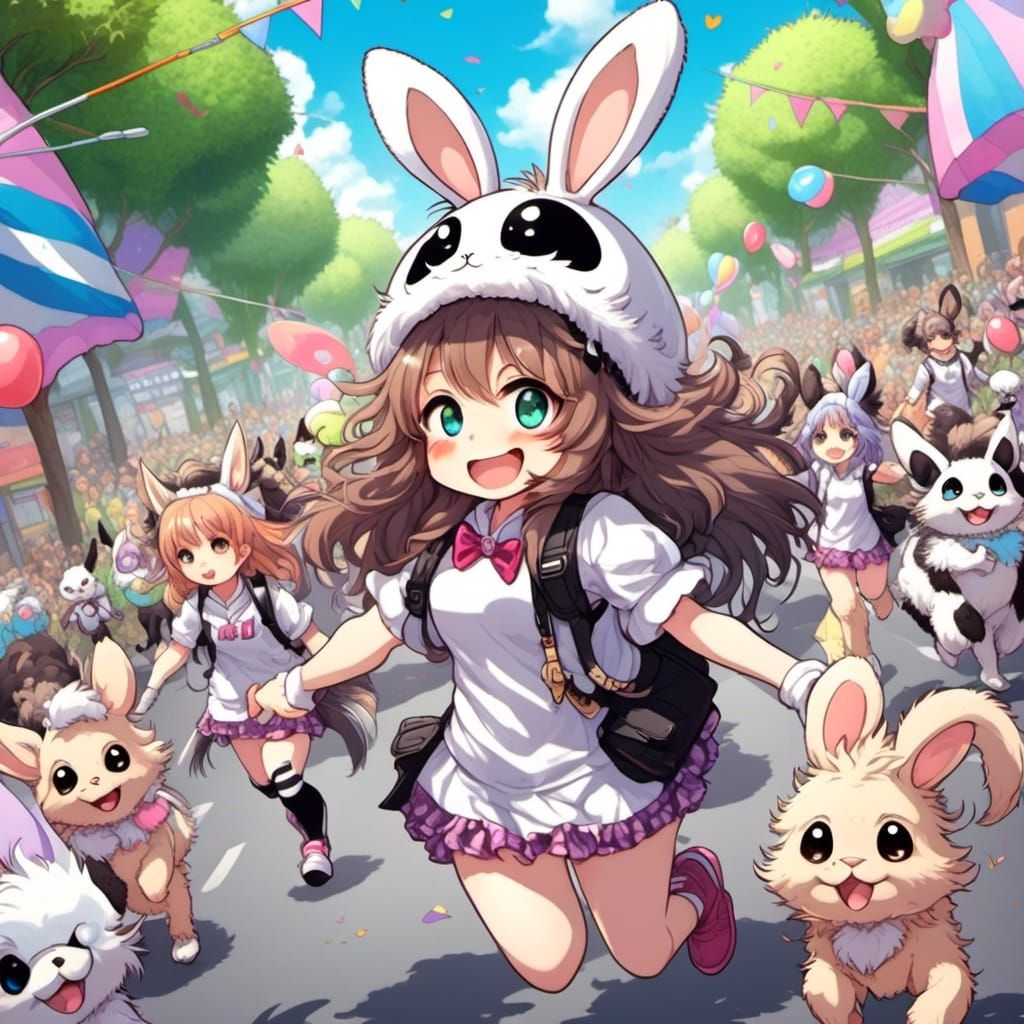 Anime Pride Parade: Rabbit-Skunk Transgender Icon