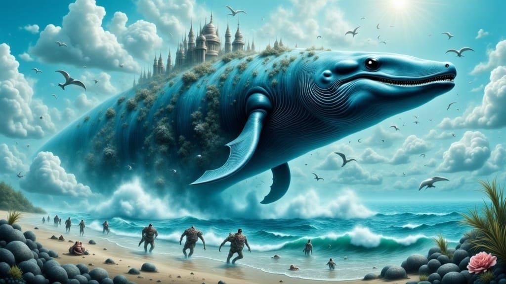 Archelon-Raptor Hybrid Emerges from the Sea