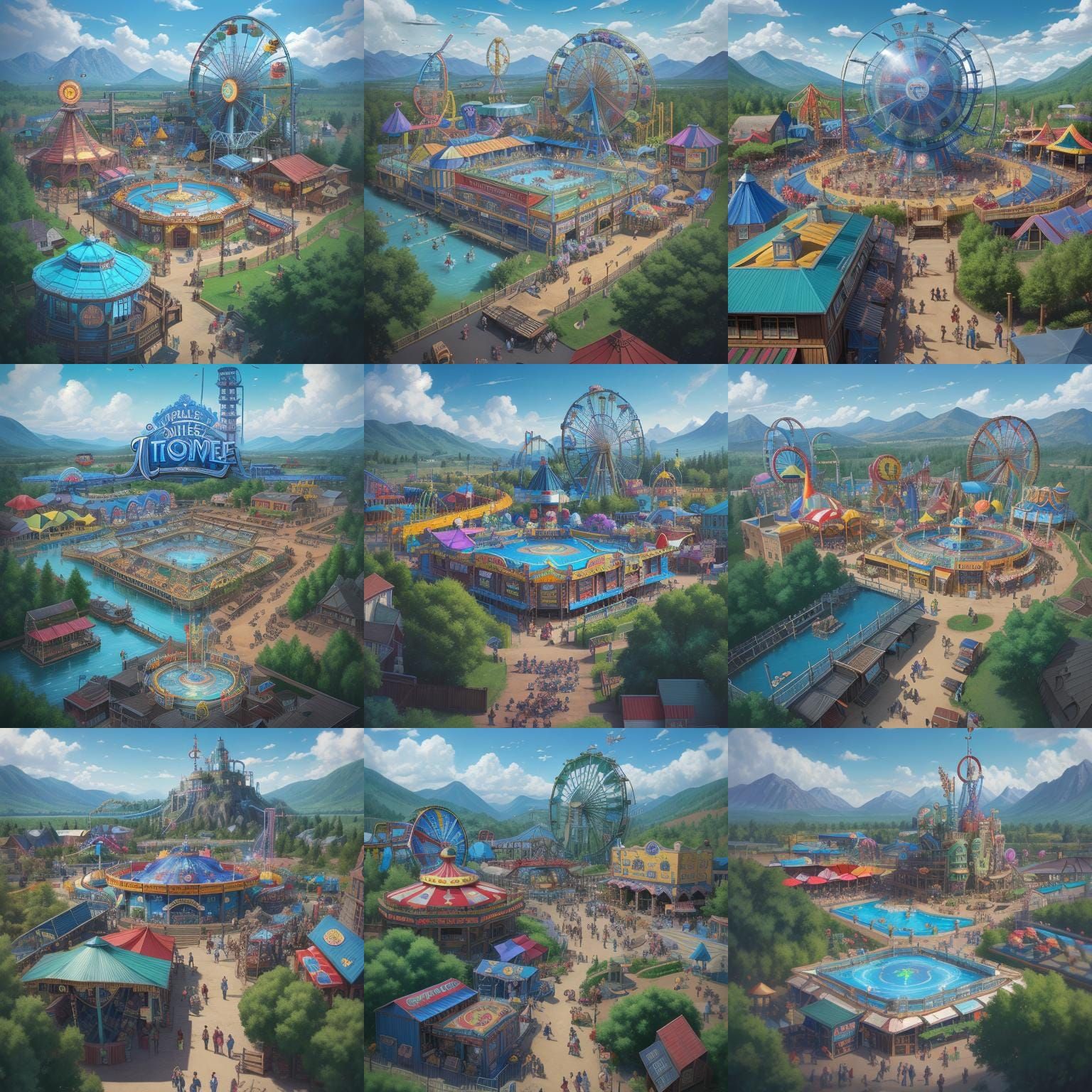 Amusement Park Concept with Time Travel Theme