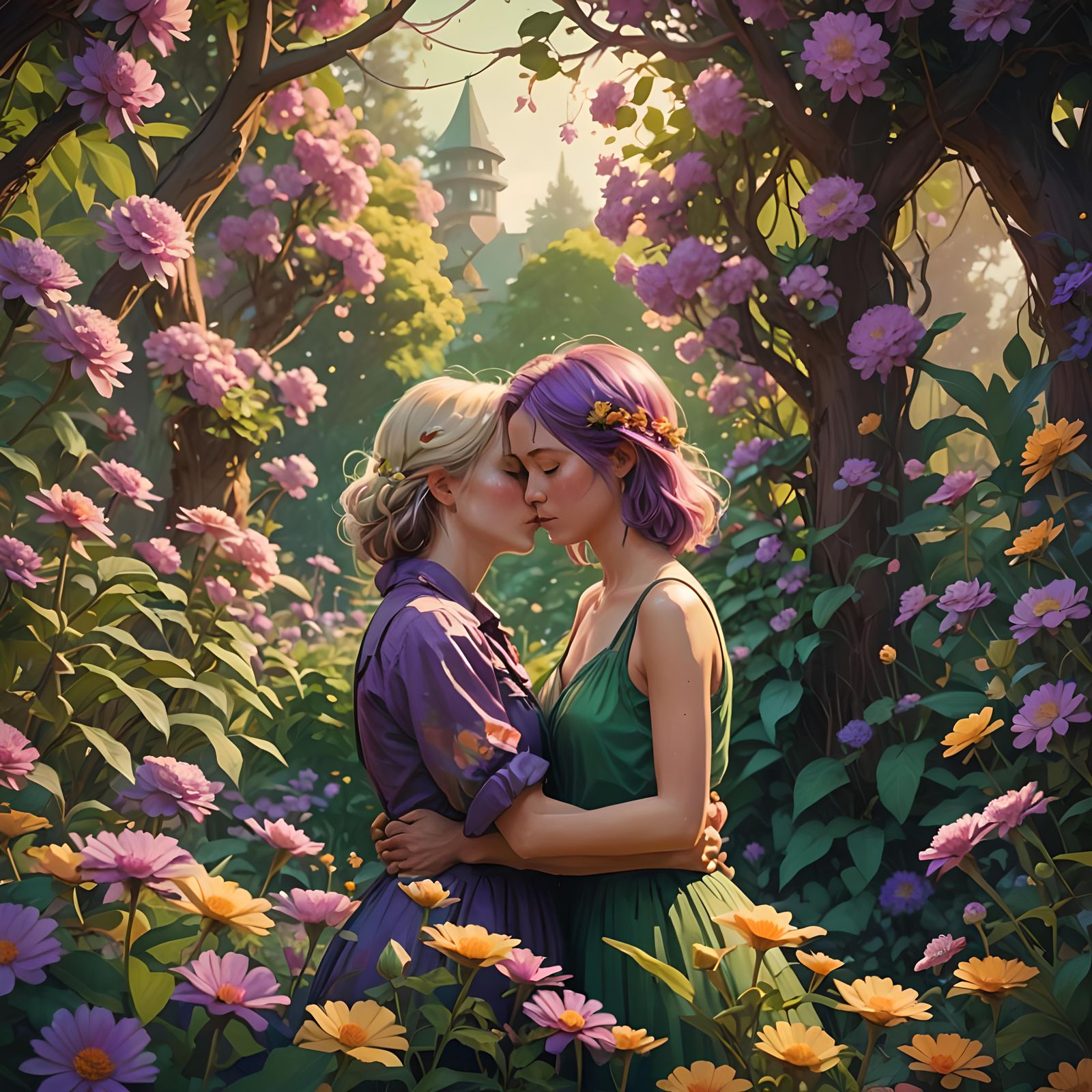 Warm Embrace: A Fantastical Matte Painting