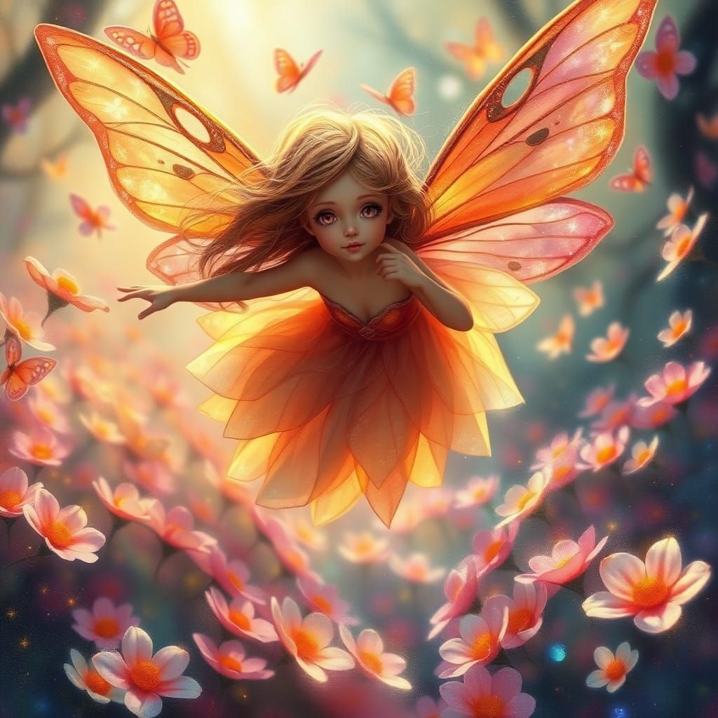 Enchanting Fairy Flight in Whimsical Forest