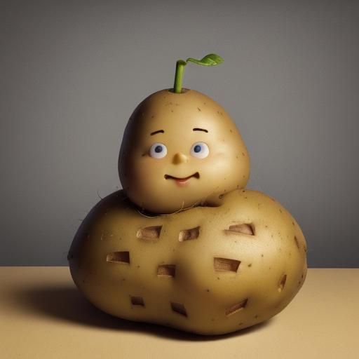 Humorous Potato Man Portrait