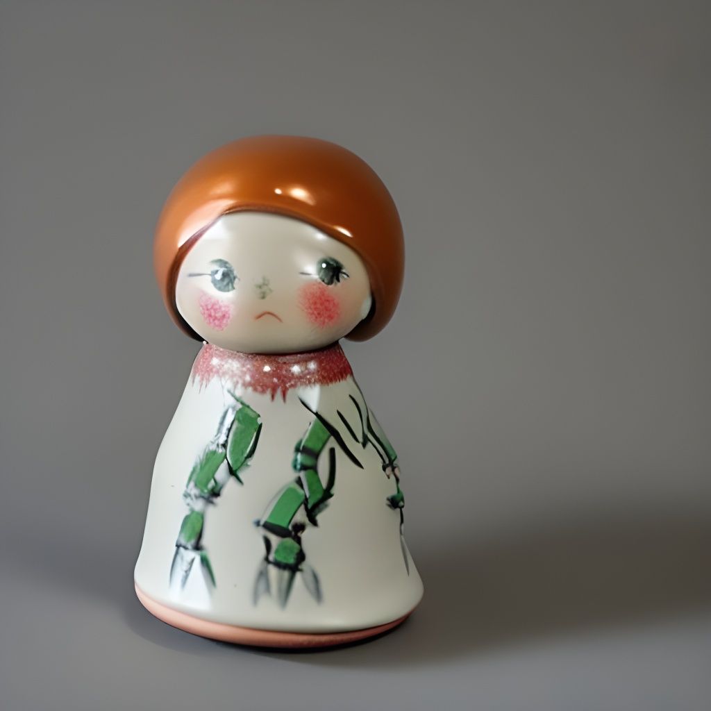 Hyperdetailed Ceramic Doll