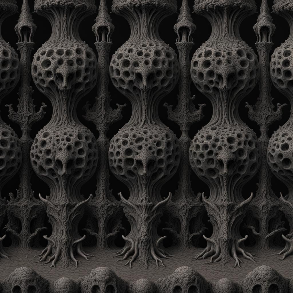 Cryptic Dark Fantasy Stereogram Art
