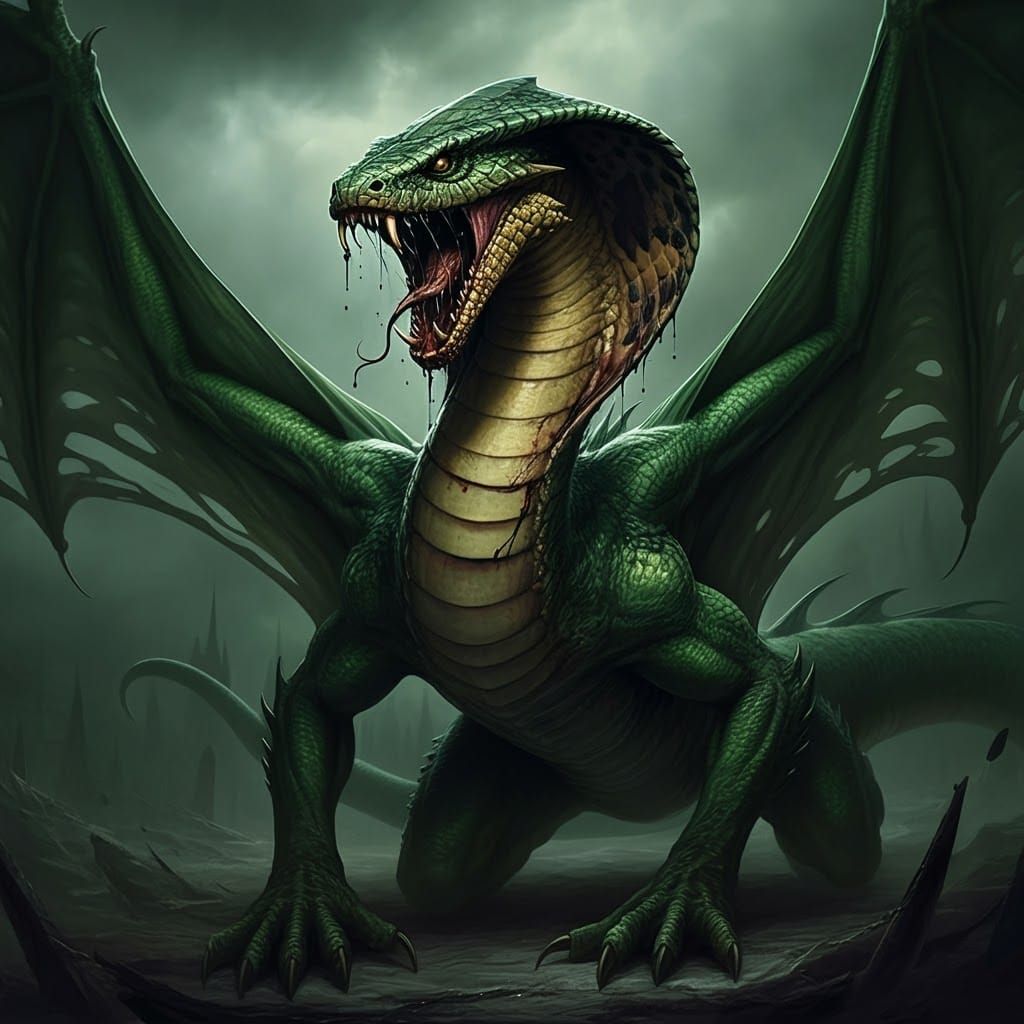 Menacing Green Dragon Unleashes Venomous Attack