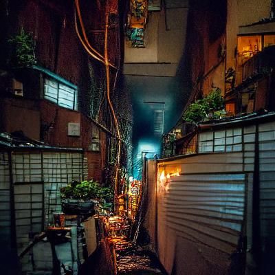 Tokyo Alleyway at Night