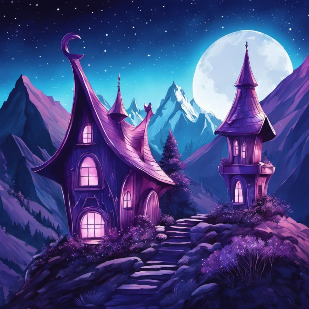 Purple Fantasy Fairy Houses