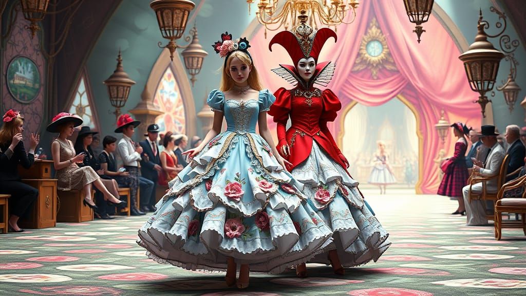 Whimsical Wonderland Fashion Show in Anime-Style Elegance