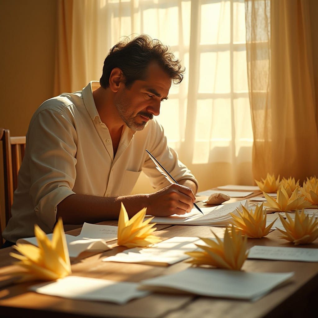 Mario, Lost in Thought amidst Whimsical Papercraft