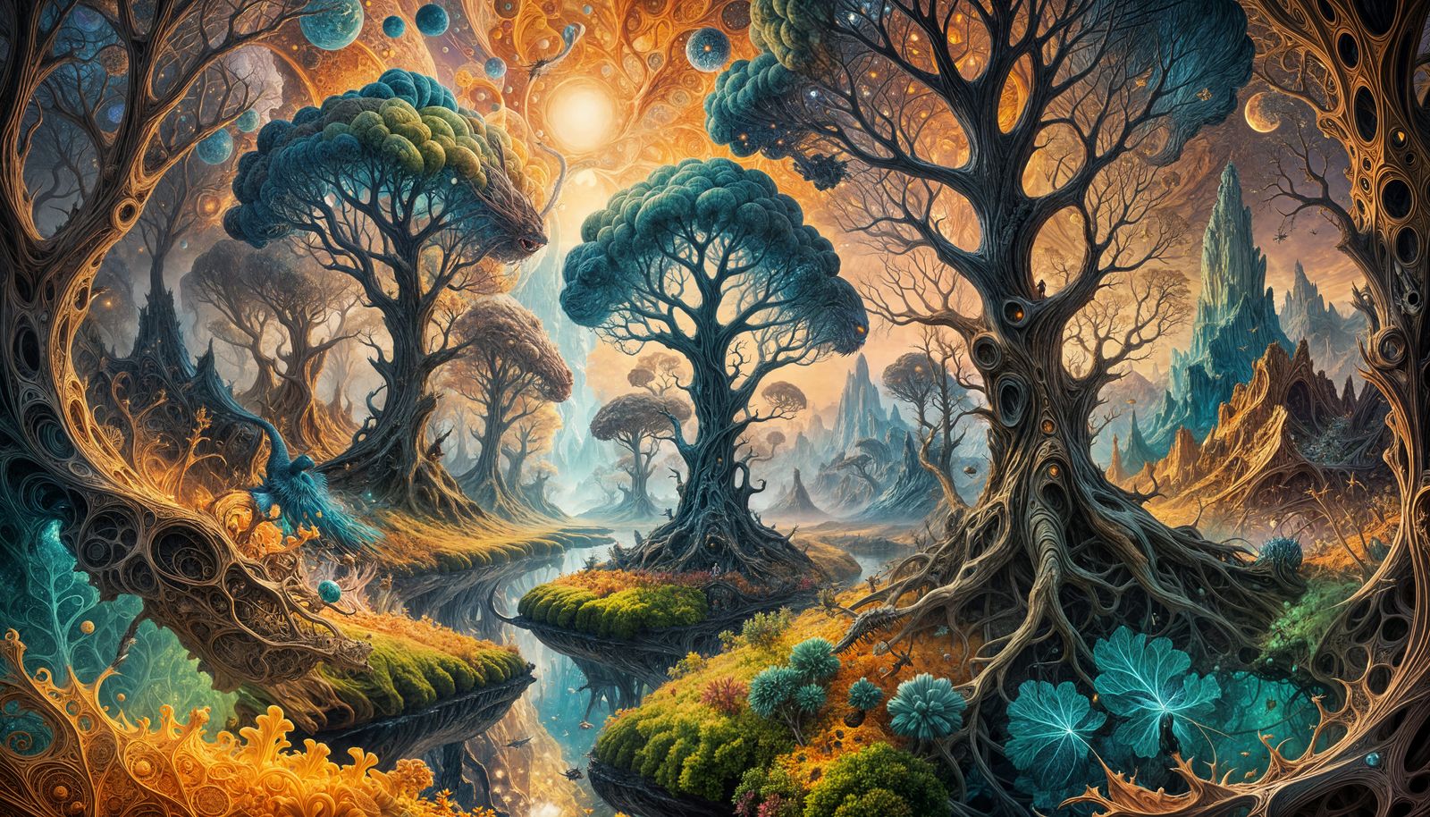 Living Fractals in a Surreal World