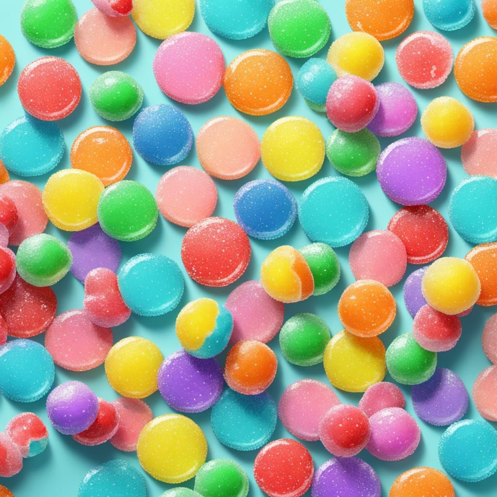 Colorful Candy in Pop Art Style