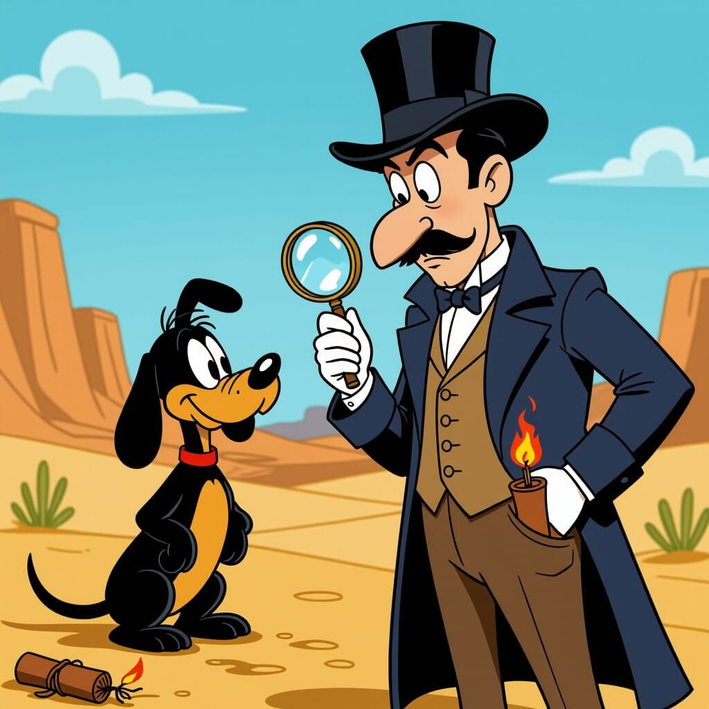 Sherlock Holmes Cartoon in Tex Avery Style
