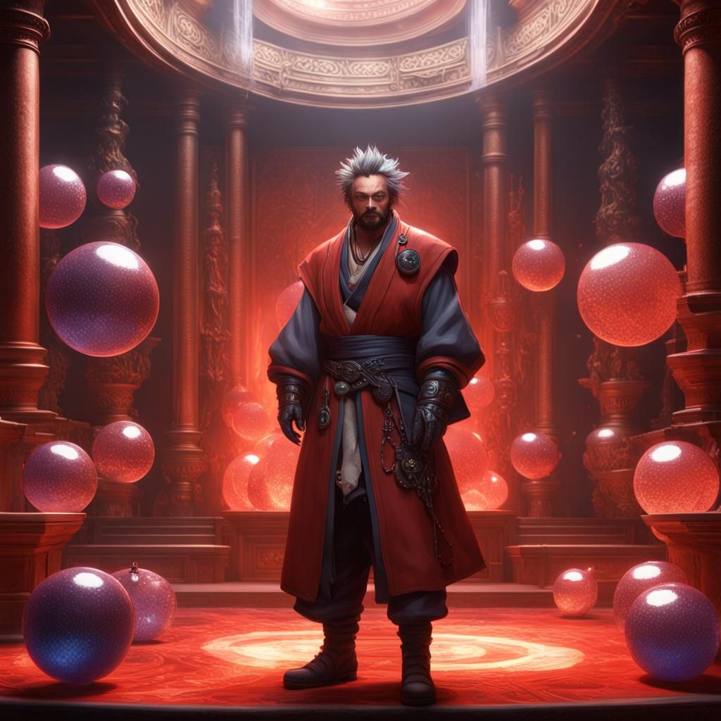 Auron in Chamber of Magical Orbs