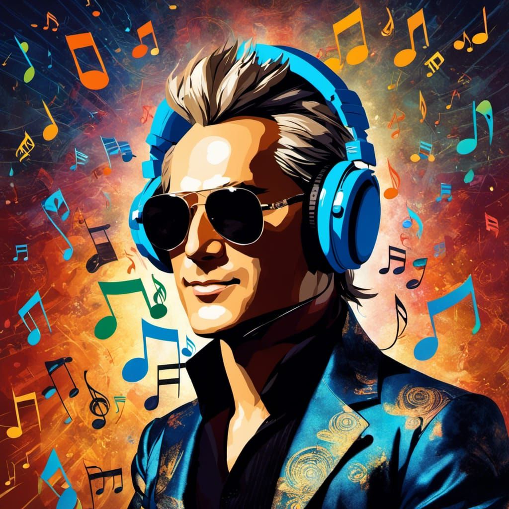 Mozart Listens to Modern Music: Digital Portrait