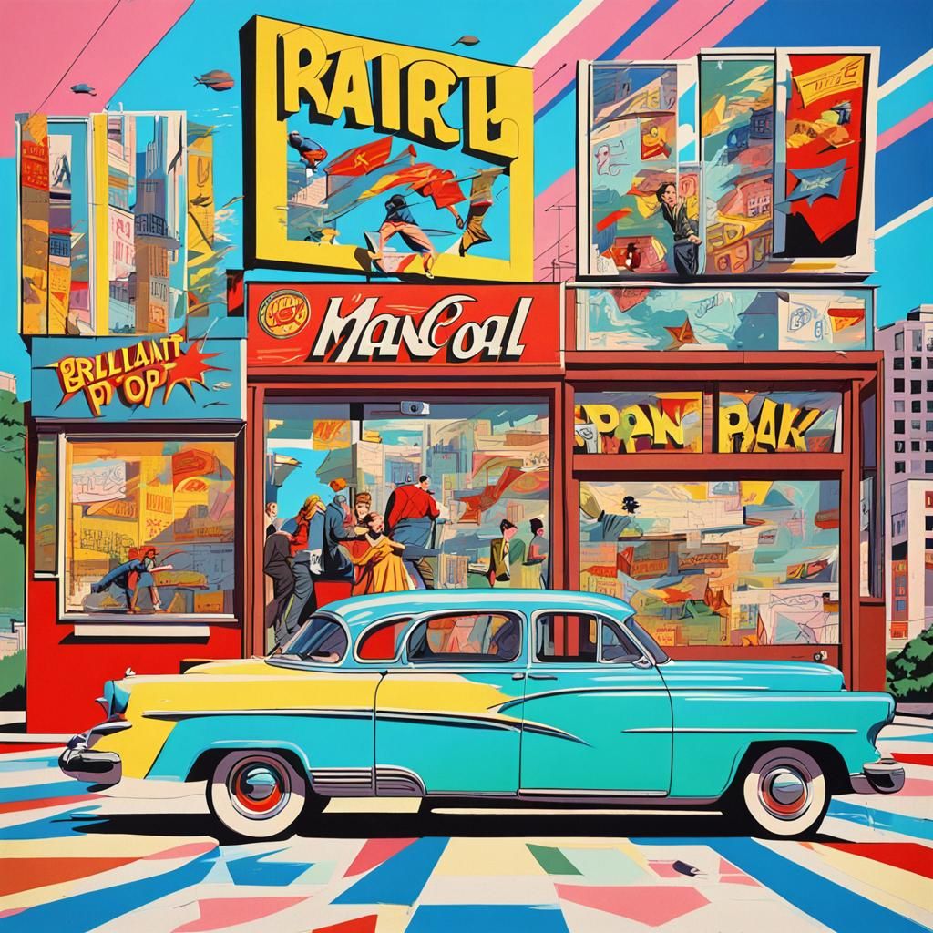 Kitschy Pop Art Comic Book Illustration