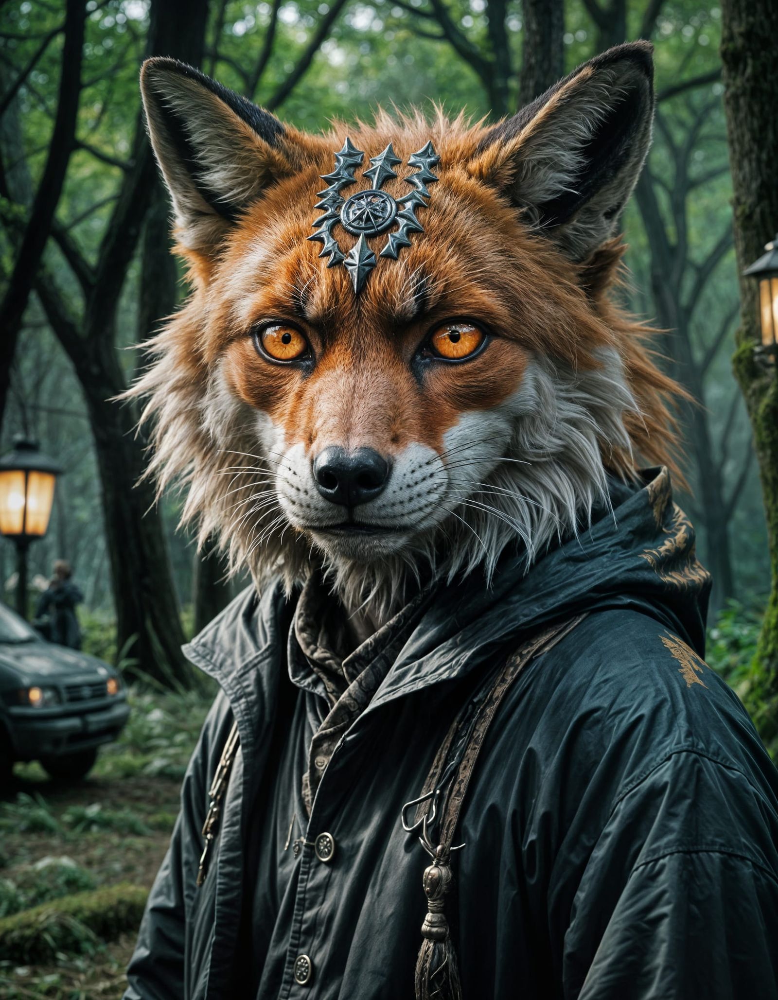 Ethereal Fox Spirit in Cinematic Film Still