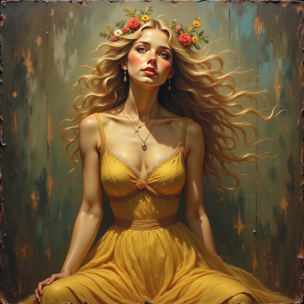 Painterly Woman Portrait in Oil Painting Style