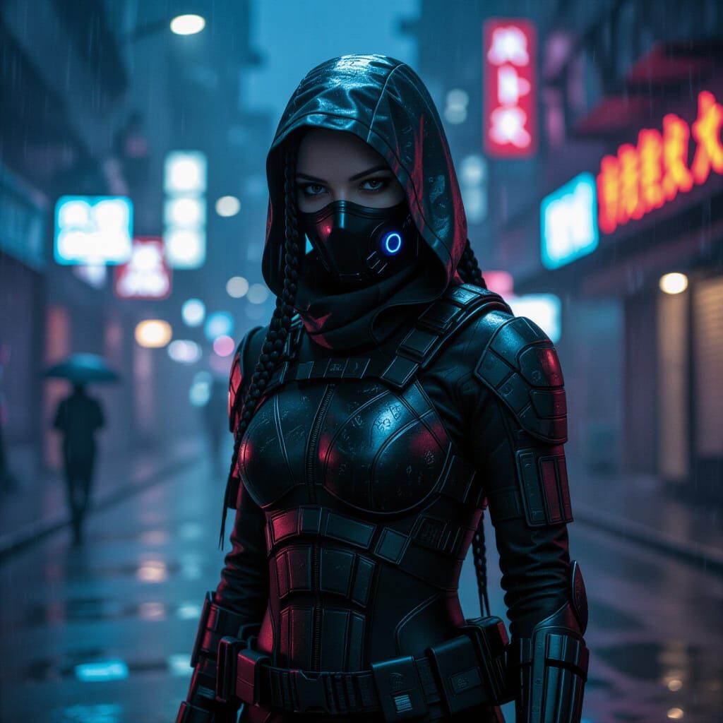 Elusive Assassin in Neon City, Film Noir