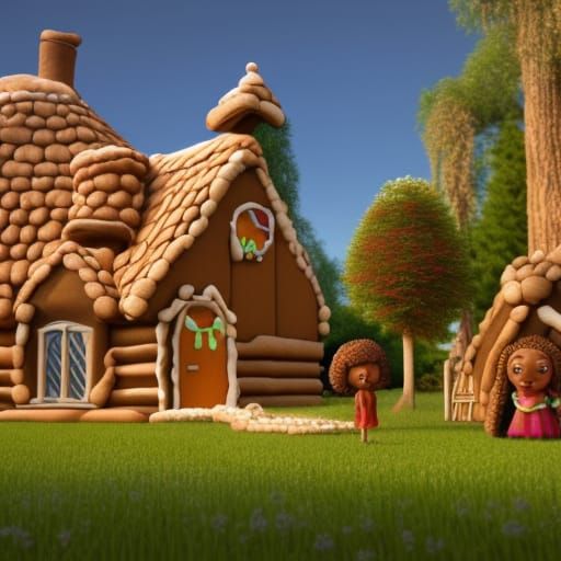 Jesus Christ, Gaia, and Gingerbread House in 3D