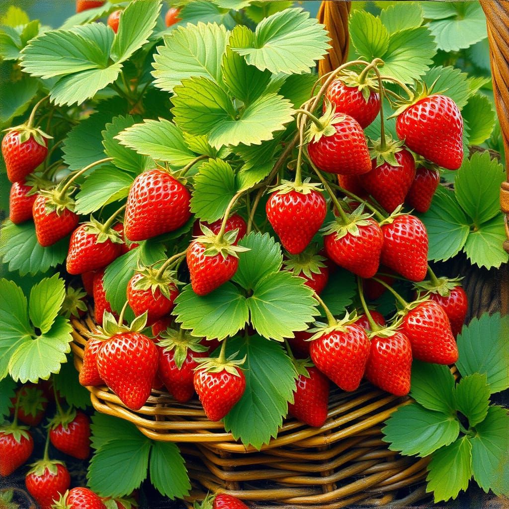 Wild Strawberries in Impressionistic Style