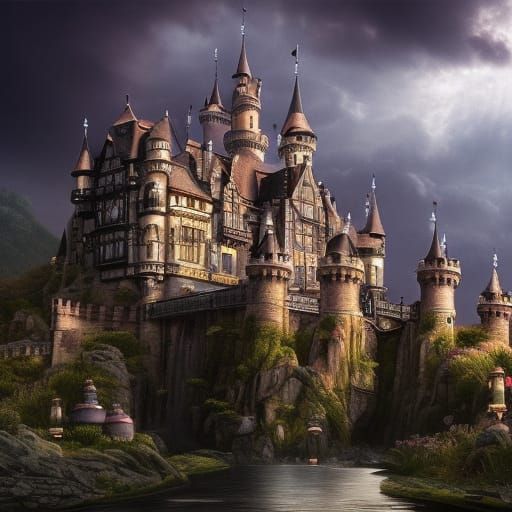 Fairytale Castle in Digital Matte Painting