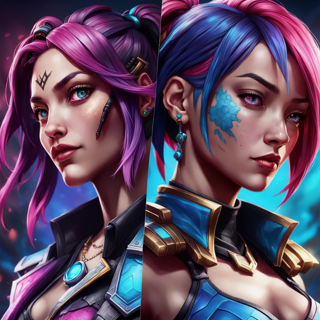 Jinx and Vi: League of Legends Sisters