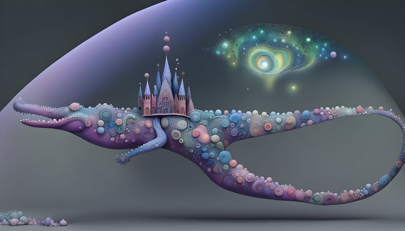 Whimsical Fairy Village Overlooking Crocodia